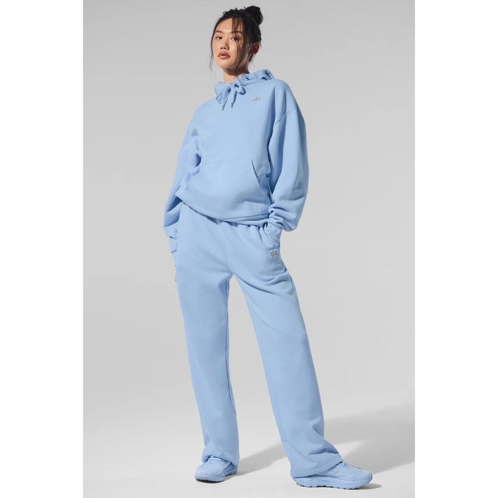 Alo Yoga Accolade Hoodie Seashell Blue XS - Picture 3 of 10